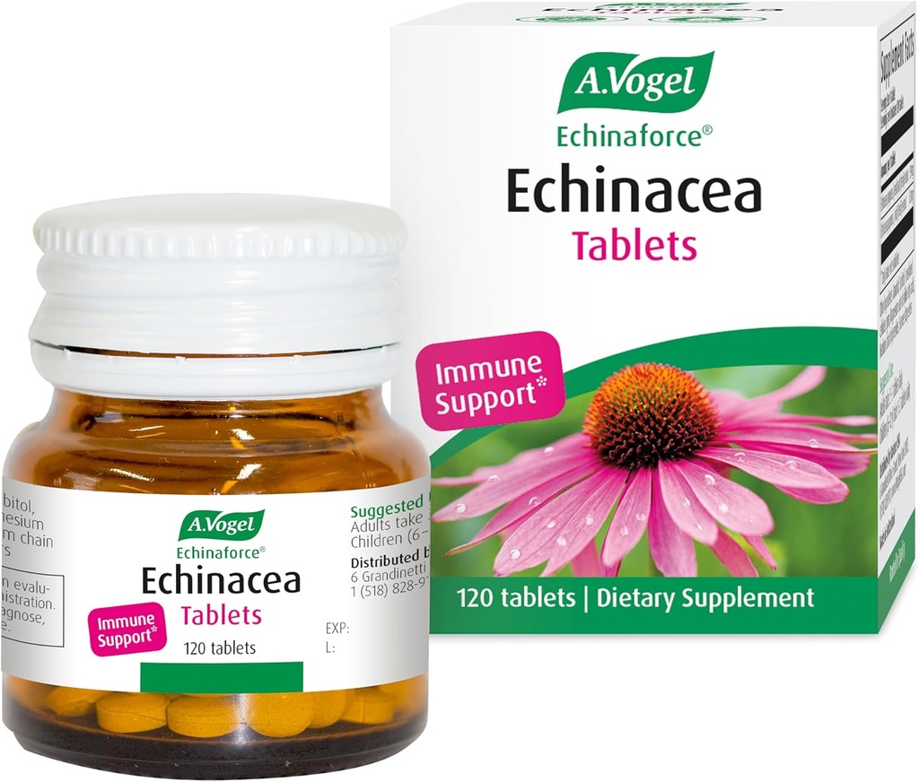 A. Vogel Echinaforce - Packaged Fresh Organic Echinacea - 120 Tablets - 3X Stronger Formula Than Dehydrated – for Immune Support Supplement - Daily Herbal Immune Health Booster - Easy to Swallow