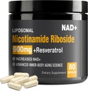NAD +サプリメント - ニコチンアミドリボシド(NR)とレスベラトロールケルセチン900mg、米国-063-0911XL-115NAD