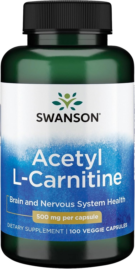 Swanson PremiumによるアセチルL-Carnitine 500 mg 100キャップ