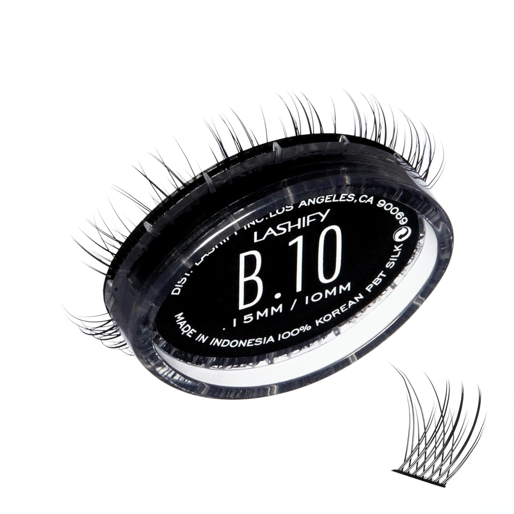 Lashify Bold 10mm Gossamer DIY Eyelash Extensions Refill, ブラック, Easy False Eyelashes for Natural Look(ナチュラルルック用)
