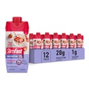 SlimFastの蛋白質の揺れ、いちご- 20g蛋白質、飲み物、低い炭水化物および低い砂糖、24のビタミンおよび鉱物、12の計算(パッケージ5月Vary)の食事の取り替えのシェイクの準備