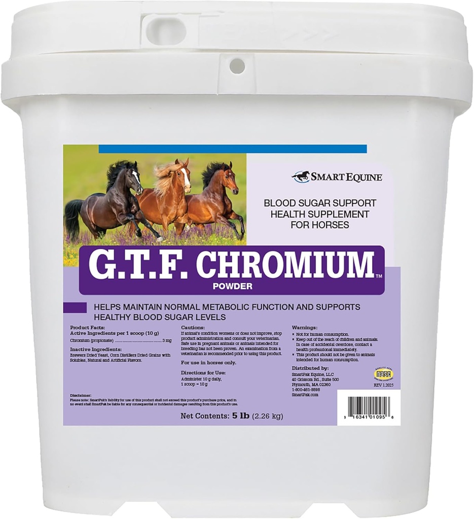 GTF Chromium® パウダー | 馬メタボリックサプリメント・サポート メタボリック機能 | 5 lb Bucket