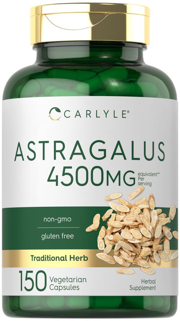 Carlyle Astragalusの根のカプセル4500mg   150の計算 ベジタリアン、非GMOのグルテンフリーの補足