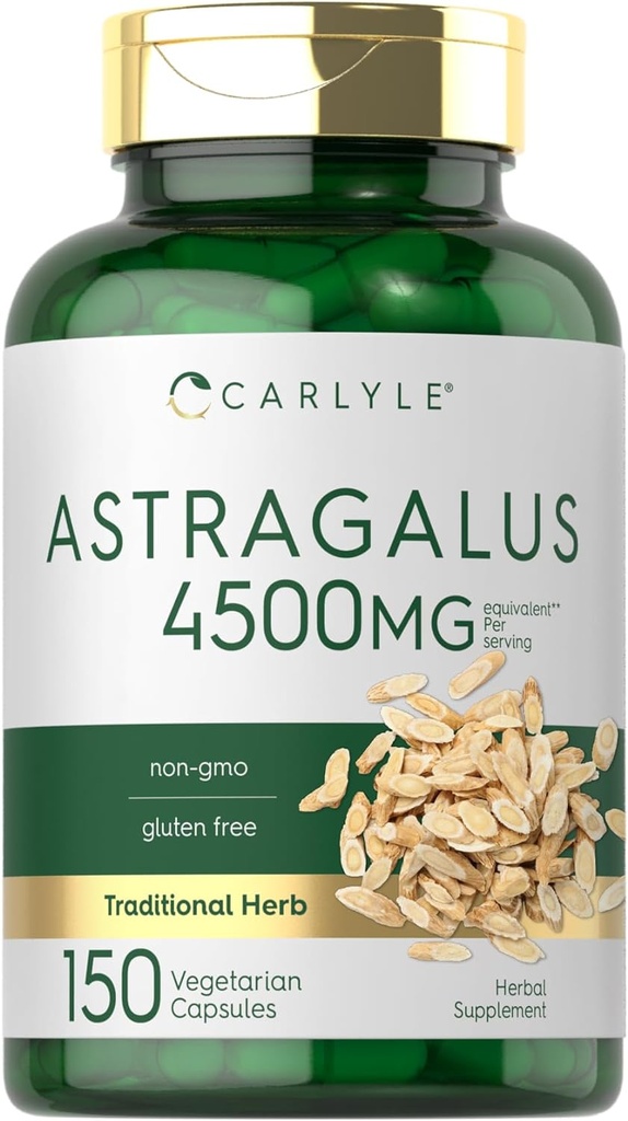 Carlyle Astragalusの根のカプセル4500mg   150の計算 ベジタリアン、非GMOのグルテンフリーの補足
