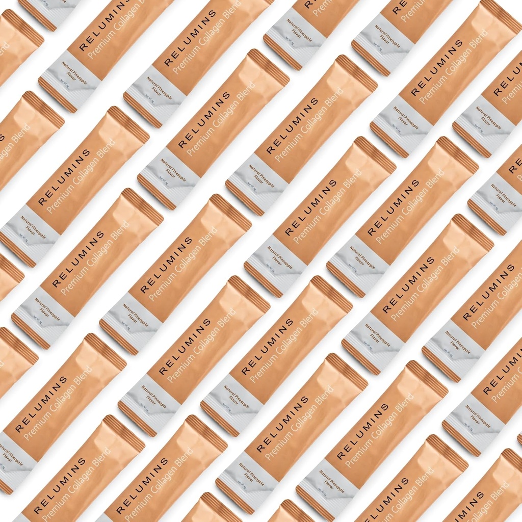 Reluminsの海洋のコラーゲンの粉の飲み物の組合せ-Glutathione、緑茶、CoQ10、及びHyaluronic酸は皮- 100の粉の磨き粉Xのパイナップルの味付け+ 10の自由な磨き粉を投げます