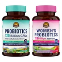 ヴィタリタウン プロバイオティック バンドル(2枚入り) | プロバイオティクス 120 Billion CFU (アイテム1) & Women’s Probiotics (アイテム 2) | シェルフ 安定、毎日保存 | ガット、免疫、腟の健康 | 60 カプセル | 30 日供給 各