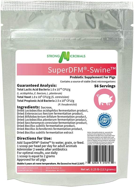 SuperDFM-Swine、豚のプロバイオティックサプリメント、56サービング