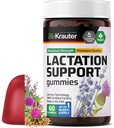 BIO KRAUTER Lactation Support Gummies - 60 Chews - 自然Lactation Supplement - Goats Rue, Fenugreek, ミルクの乳牛エキス - ビーガン Breastfeeding Supplements