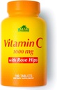 ALFA VITAMINS ビタミン C と ローズ HIPS と 1000 mg のビタミン C のサービング - 抗酸化剤 & 免疫サポート + 健康な皮膚をサポート & 関節 - 非 GMO, ビーガン, グルテンフリーグルテン, 乳製品無料 - 100 タブレット