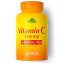 ALFA VITAMINS ビタミン C と ローズ HIPS と 1000 mg のビタミン C のサービング - 抗酸化剤 & 免疫サポート + 健康な皮膚をサポート & 関節 - 非 GMO, ビーガン, グルテンフリーグルテン, 乳製品無料 - 100 タブレット
