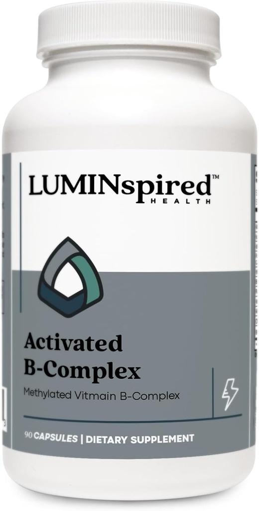 LUMINSPIRED健康はビタミンCとビタミンB複合体を活性化しました & ビオチン, 免疫サポートのためのすべてのビタミンBサプリメント, 代謝, 抗酸化剤, 気分 & エネルギー, グルテンフリー, ビーガン - 90 カウント