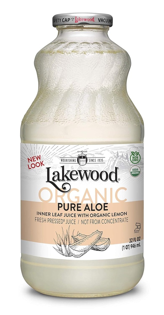 湖woodの有機性純粋なアロエの内部の葉、新しい押された、6のパックの32 Fl Oz