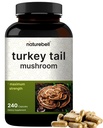 NatureBellのトルコの尾きのこのカプセルのサービングごとの15,000mg、240の計算  25:1のフルーツ ボディ及びmyceliumのエキス–免疫及び脳の健康のきのこの補足。
