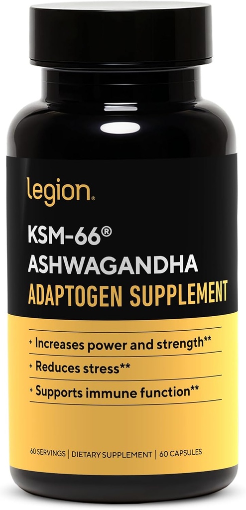 LEGION KSM-66® Ashwagandhaの根のエキス - Ashwagandhaの根の粉の補足はあなたの気分、睡眠及びアスレチックの性能を改善する-余分強さのashwagandhaの根のエキス(60のサービング)