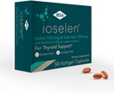 Ioselen - 甲状腺サポートサプリメント - 100 mcgセレン、100 mcgヨウ素、5mgバイオパリン - 増加したバイオアベイラビリティと吸収のための30ソフトゲルキャップ - グルテンフリー、乳糖フリー、砂糖フリー、非GMO