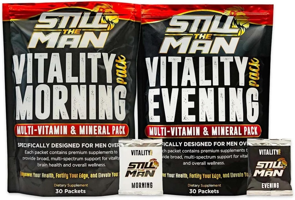 40以上のエッセンシャルビタミン、ミネラル、および植物、42フルーツ&野菜ブレンド、Vitality、&免疫健康のための男性のためのバイタリティボックスサプリメントバンドル。