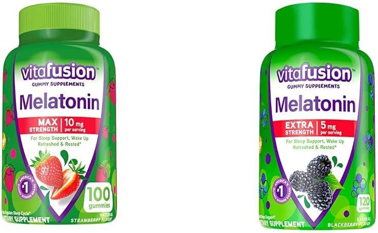Vitafusionの最高の強さのMelatoninのガミーの補足及び余分強さのMelatoninのガミーのビタミン、5mg、120のctのガミー
