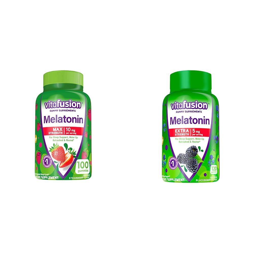 Vitafusionの最高の強さのMelatoninのガミーの補足及び余分強さのMelatoninのガミーのビタミン、5mg、120のctのガミー