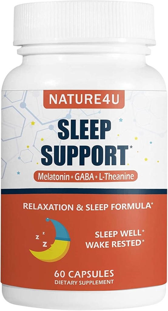 大人のための1つの睡眠の援助の3つ、延長解放のMelatonin 5のmg、Lのテアニン250のmg、GABA 250のmg、弛緩および睡眠の補足、60のカプセル