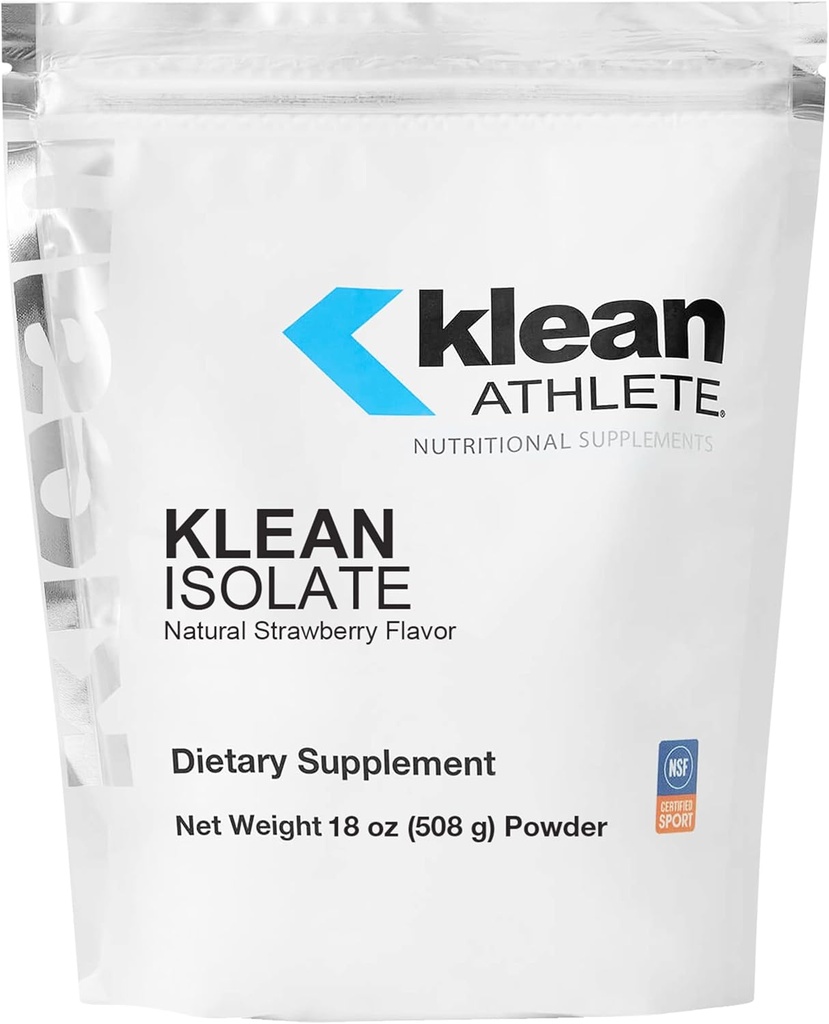 Klean Athlete Klean Isolate | Whey Protein Isolate(ウィープロテイン)は、日々のプロテインとアミノ酸の摂取量を増加させます。 | NSFスポーツ認定 | 18 オンス | ナチュラルストロベリー風味