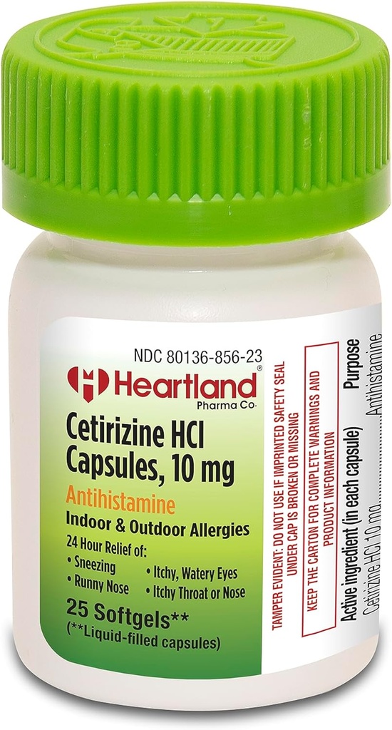 Cetirizine HCI 10mg | アレルギー対応 | 抗ヒスタミンソフトジェル | 季節アレルギー対応のセチリジン | 25 カウント