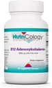 Nutricology B12 Adenosylcobalamin Supplement - with Folic Acid, Vitamin B12 3000 mcg, Folate, Pure B12, Vegetarian Lozenges - 60 Count