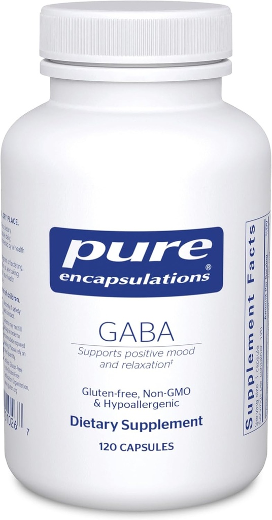Pure Encapsulations GABA - Supplement to Support Relaxation & Moderation of Occasional Stress - with Premium GABA Amino Acids - 120 Capsules