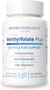 バイオティクス研究METHYLFOLATE PlusTMメチルフォレート、バイオアクティブフォレート+ B12、心臓血管の健康、胎児発達、神経の健康、メチル化サポート、ホモシースタインレベルをサポートします。 120錠