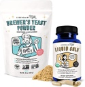 レジェンダシーミルク液ゴールド+ブリューワーズイースト、牛乳供給増加のための Breastfeedingサプリメント - Breastミルク生産のための授乳サポート - Fenugreek-Free、非GMO、