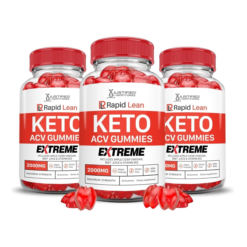 正当な実験室(3パックの急速なLean Keto ACVのグミーの極端2000MGの急速なLean KetoのグミのApple Cider VinegarはPomegranateのビート ジュースの粉B12ビーガン非GMO 180のGummysと方式しました