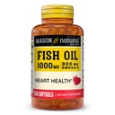 MASON NATURAL Omega,3 魚油, 200, 日の供給, EPA と DHA との共同サポート, Softgel Pills