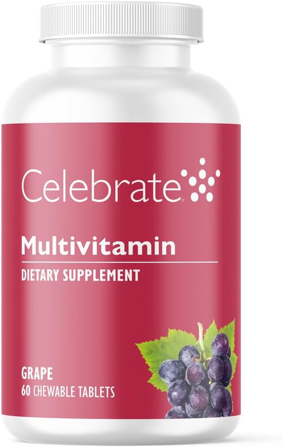 ビタミンBariatric Multivitamin Chewable、鉄を祝って下さい-人の及び女性のためのポストの胃のバイパス及び袖のGastrectomyの補足-必須の鉱物及びビタミンA、B、D及びE -ブドウ(60のタブレット)