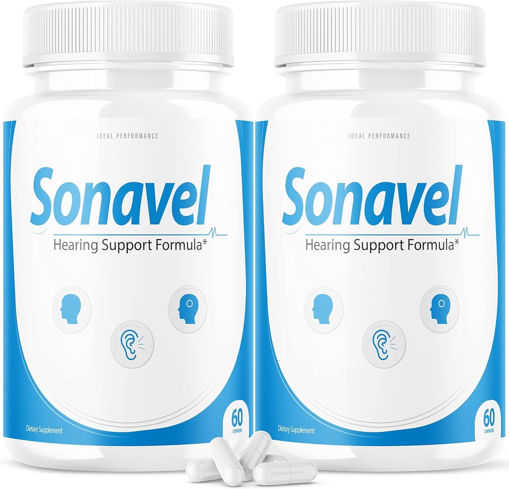 IDEAL PERFORMANCE (2 Pack) Sonavel Hearing Support Formula Tinnitus Pills Supplement (120 Capsules)