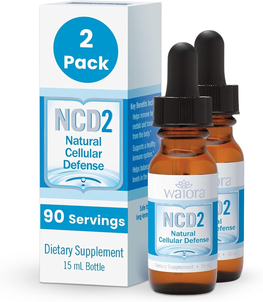 ワイオラ NCD2 活性液体ゼオライト ドロップ, 食品/飲料のミックス, 自然体クレンジング & 免疫サポートを促進します。, すべての自然, pH バランスゼオライト 液体ドロップ - 2 ボトル (0.5 oz. ea.) 180 サーブ.
