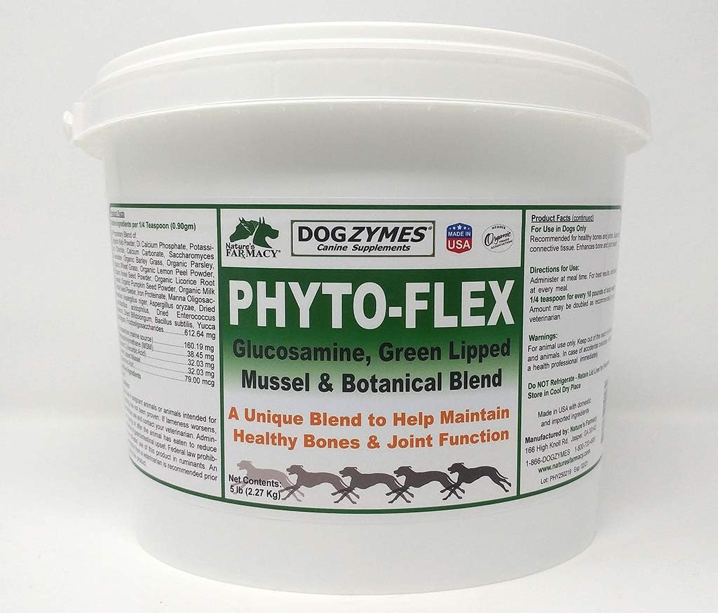 Dogzymes Phyto Flex - グルコサミン、コンドロイチン、MSM、ヒアルロン酸... (5ポンド)