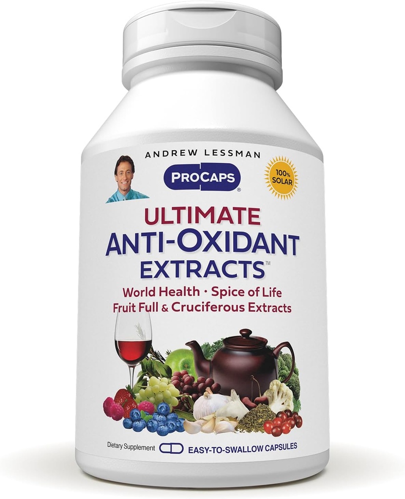 ANDREW LESSMAN Ultimate Anti-Oxidant Extracts 360カプセル - 標準化されたエキスの濃縮ブレンド。 自然保護ポリフェノール、ベリーおよびCruciferous野菜エキス。 添加剤なし