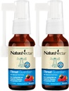 NaturaNectar - Bee Propolis Throat Spray - ユニークな Throat Rescue and Wellness Agent - ブラジルのBeepolis Throat Guardian Spray - 倫理的な養蜂 - 蜂蜜蜂の蜂の蜂の果実味(2パック、1.06 Fl Oz)