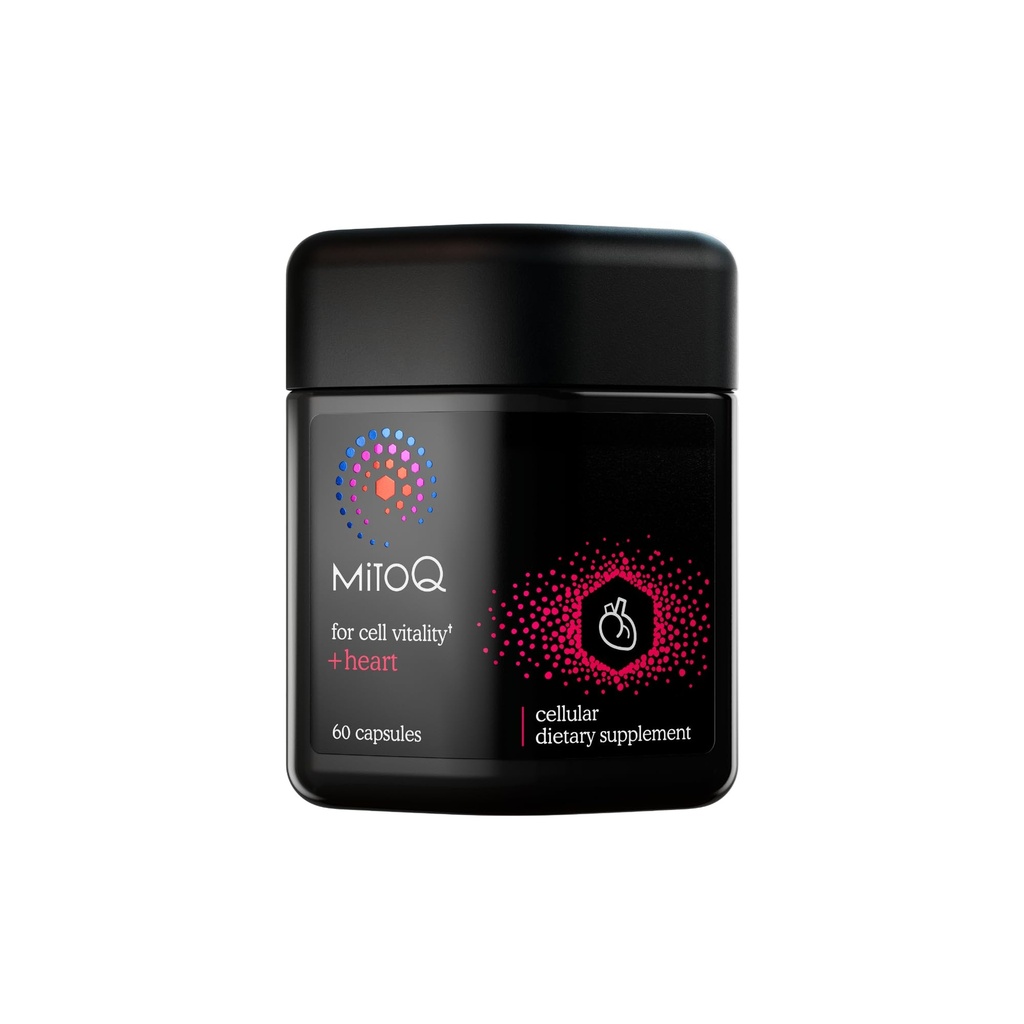MitoQ +Heart Premium CoQ10抗酸化剤 - Mitoquinol Mesylate、マグネシウム、L-Carnitine&ビタミンD3 - 心血管および循環の健康、および細胞の死亡率(60カプセル)をサポート