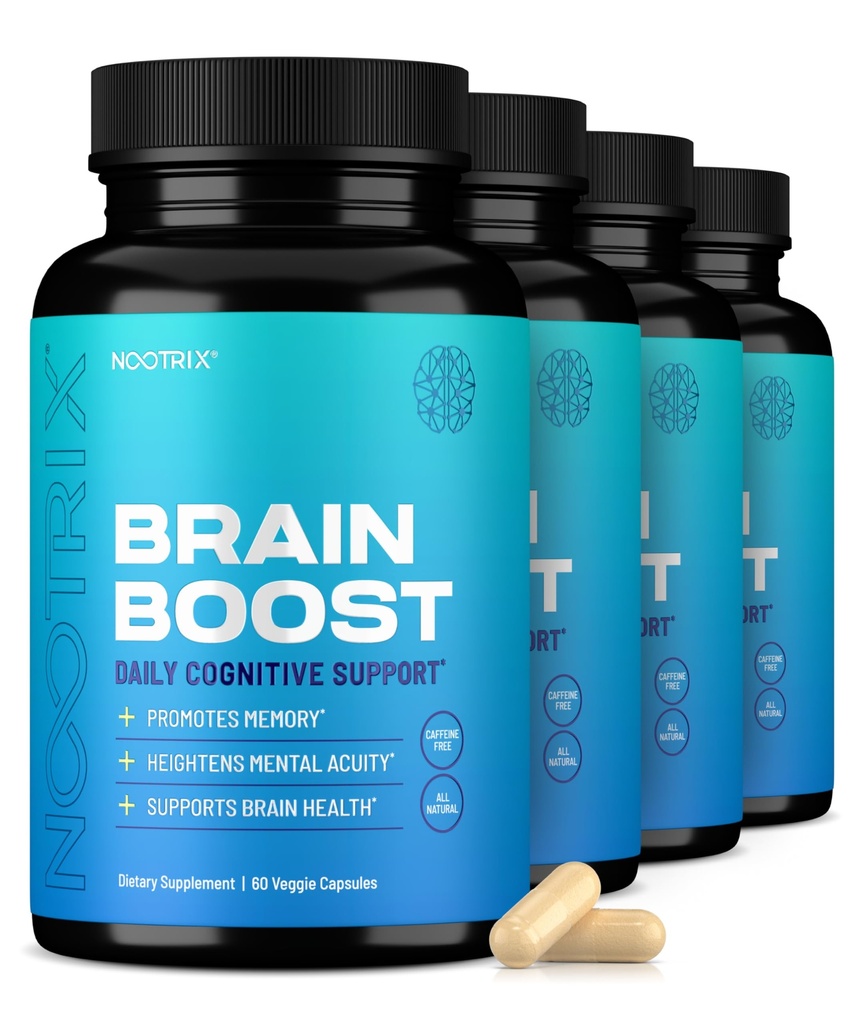 Nootrixの頭脳のブーストの向知性補足 サポート記憶、精神的焦点、認知健康及びエネルギー カフェインフリーは、健康な気分及び脳機能w/Gingkoの血球及びDMAEを促進します  240のカプセル