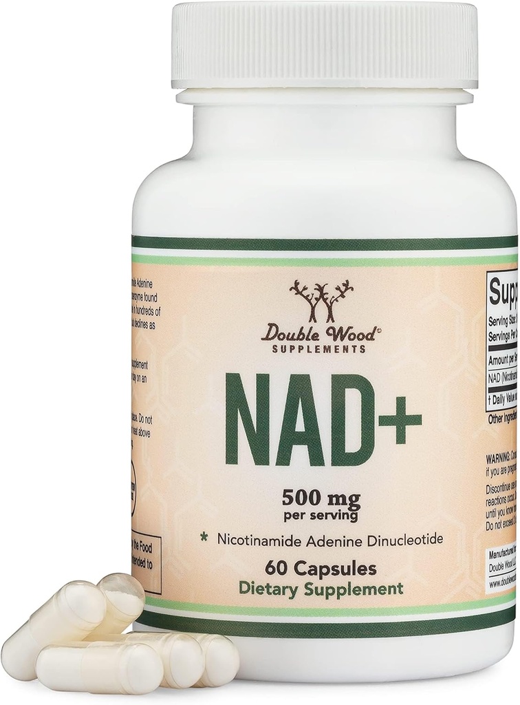 二重木はNADの反老化及び細胞の再生を補います | サービングごとの95%の純粋なNAD+の500mg、30日の供給 ニコチンアミドの肋骨に類似した | 第三者はテストしました、ビーガン金庫、非GMO