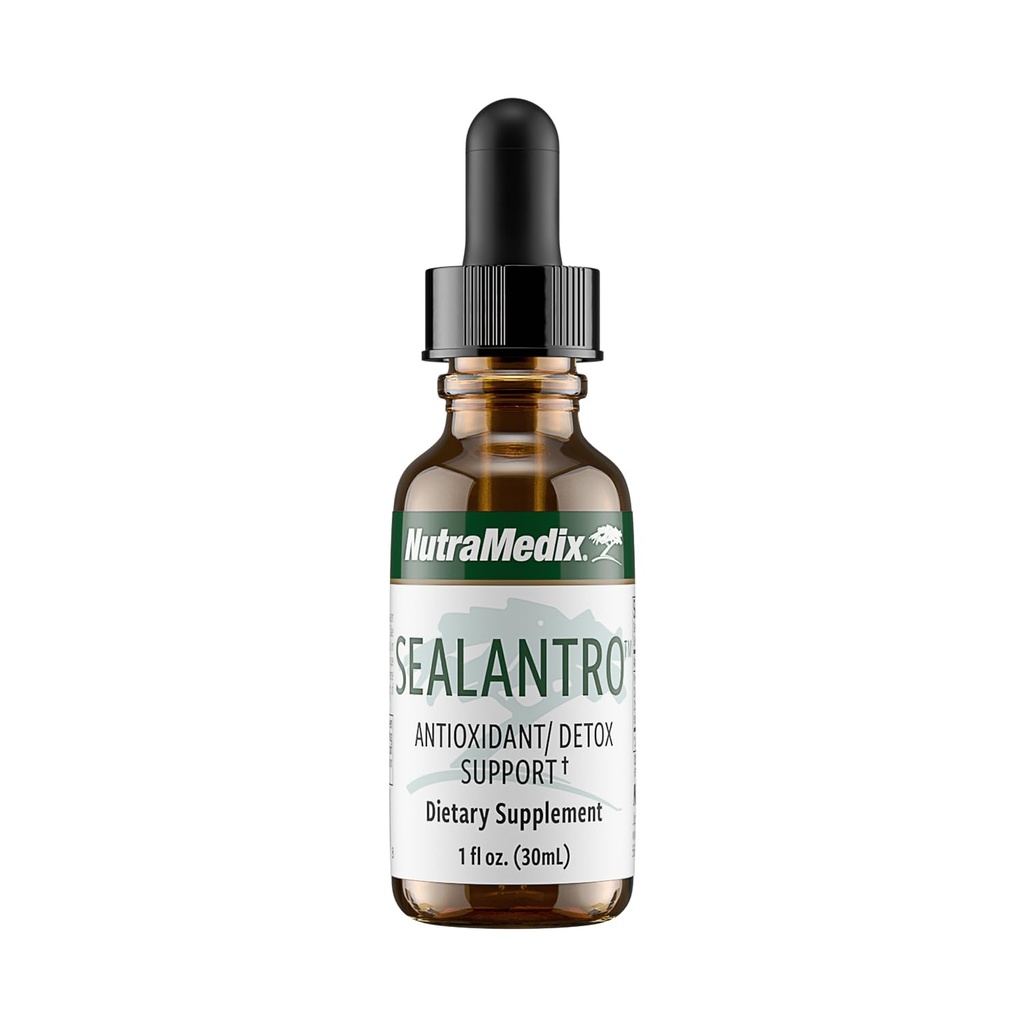 NutraMedix Sealantro - ボディデトックスドロップ&抗酸化剤サプリメント - クロレラ、太平洋冷水レッドシーイード&シラントロエキス - ハーブデトックスフォーミュラ(1oz)