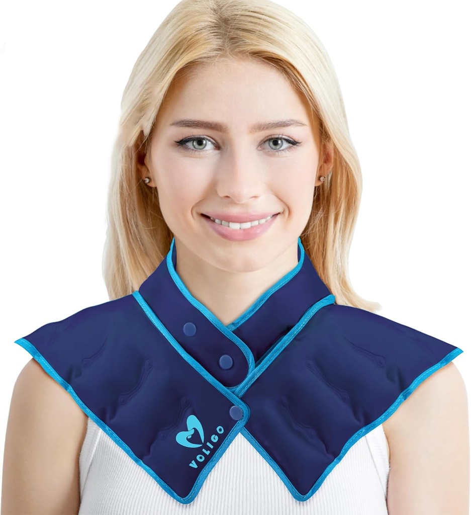 首の肩の暖房の首の覆いのマイクロウェーブ暖房のパッド、熱くおよび湿気がある背部痛みの救助の熱い圧縮、調節可能なマイクロウェーブ首のヒーター(NSF-Blue)