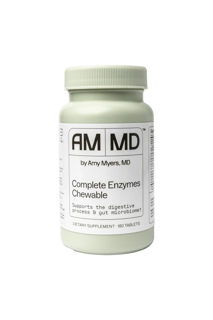Amy Myers MDの消化酵素のChewable -完全な酵素サポートLeaky Gut、酸の還流、ガス、Bloating、Glutenの露出–Amylase、Lipase、Lactase、Alkaline、Protease、Sucrase +もっと– 180のタブレット