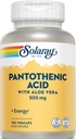 Solaray Pantothenicの酸500mg -100の帽子