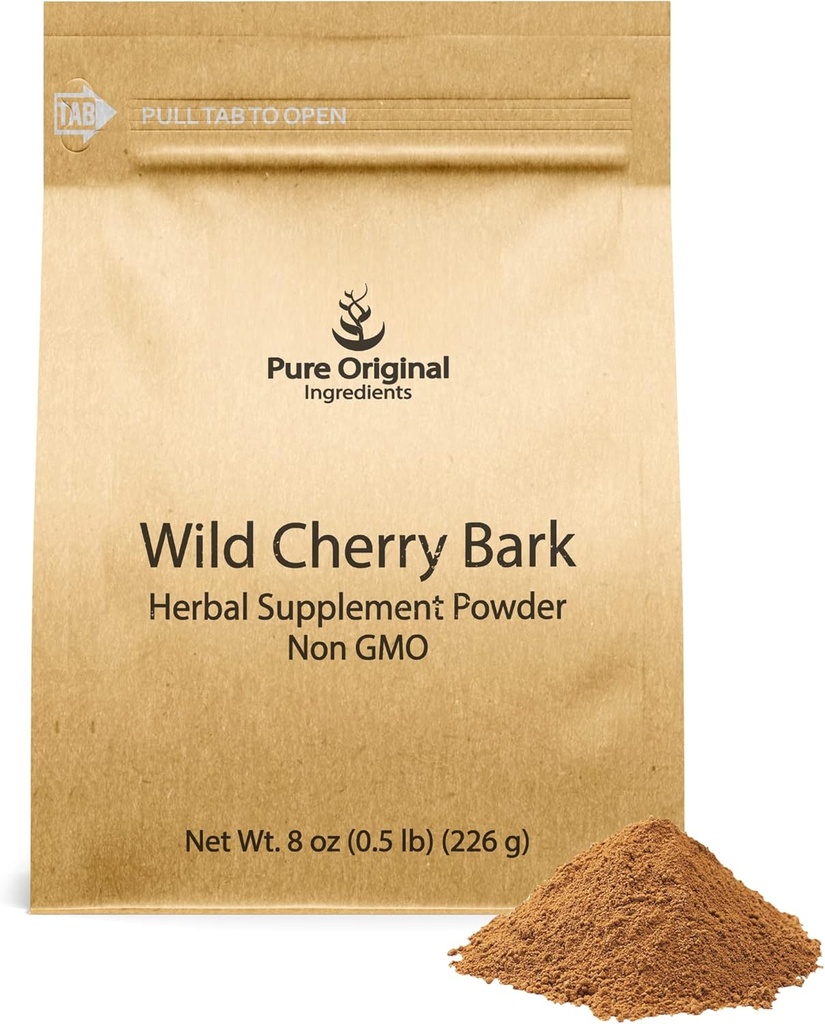 PURE ORIGINAL INGREDIENTSワイルドチェリーバーク(8オンス)非GMO、充填剤または添加剤なし