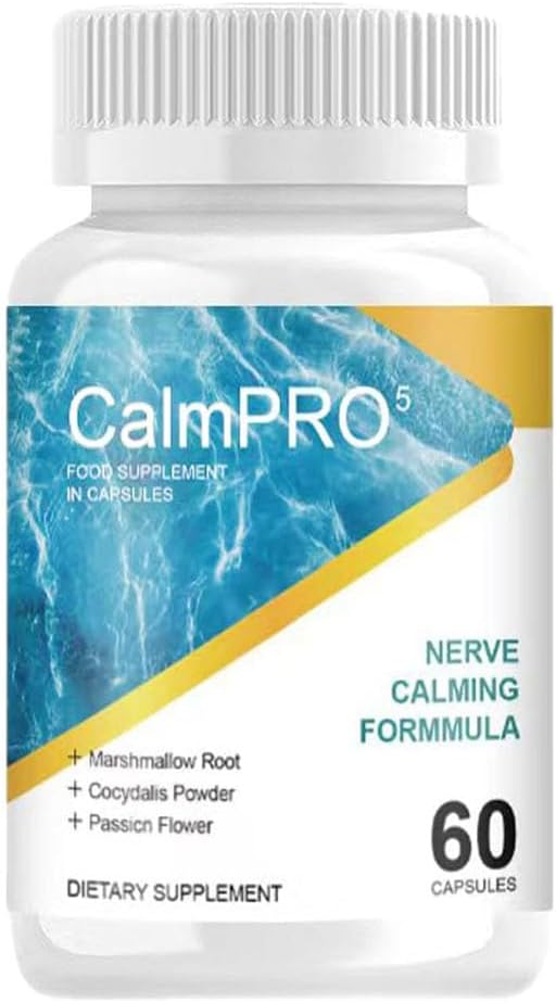 Calmpro5の神経のカプセル、自然なL-theanineの補足-Nerve Calmingを高めて下さい(60のカプセル)