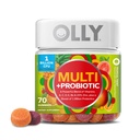 OLLYマルチ+プロバイオティック大人のマルチビタミンGummy、消化器系および免疫系サポート、*Chewableサプリメント、トロピカルフレーバー、35デイサプライ - 70カウント
