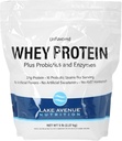 Lake Avenue Nutrition Whey Protein Plus Probiotics and Enzymes, Unflavored, 5 lb (2.27 kg)