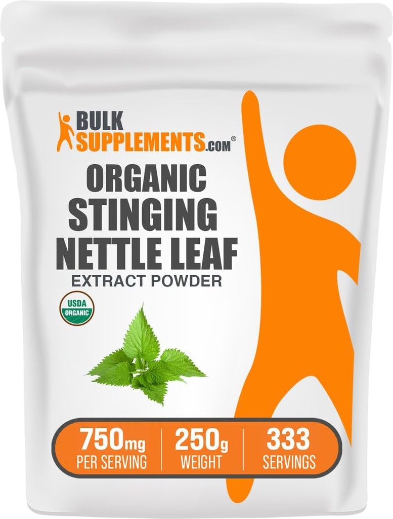 BulkSupplements.comオーガニックストッキングイラクエキスパウダー - イラクサリーフエキス、ハーブサプリメント - 完全菜食主義者の&グルテンフリー、給餌あたり750mg、250g(8.8オンス)(パッケージ1)