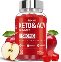 Brilhante Keto ACV Gummies - 1500mg Apple Cider Vinegar Gummies with Pomegranate Beetroot & Vitamin B12 B6 - 男性と女性のための - GMOフリー&ビーガン - 60カウント